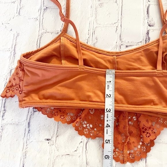 Victoria’s Secret Rust Orange Lace Ruffle Body by Victoria Bralette L - Picture 11 of 11